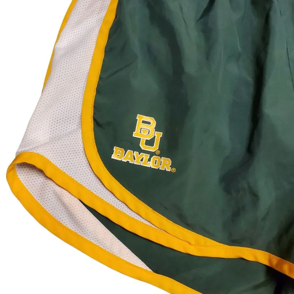BAYLOR BEARS Shorts Womens Small Green Gold NIKE Running Activewear Workout